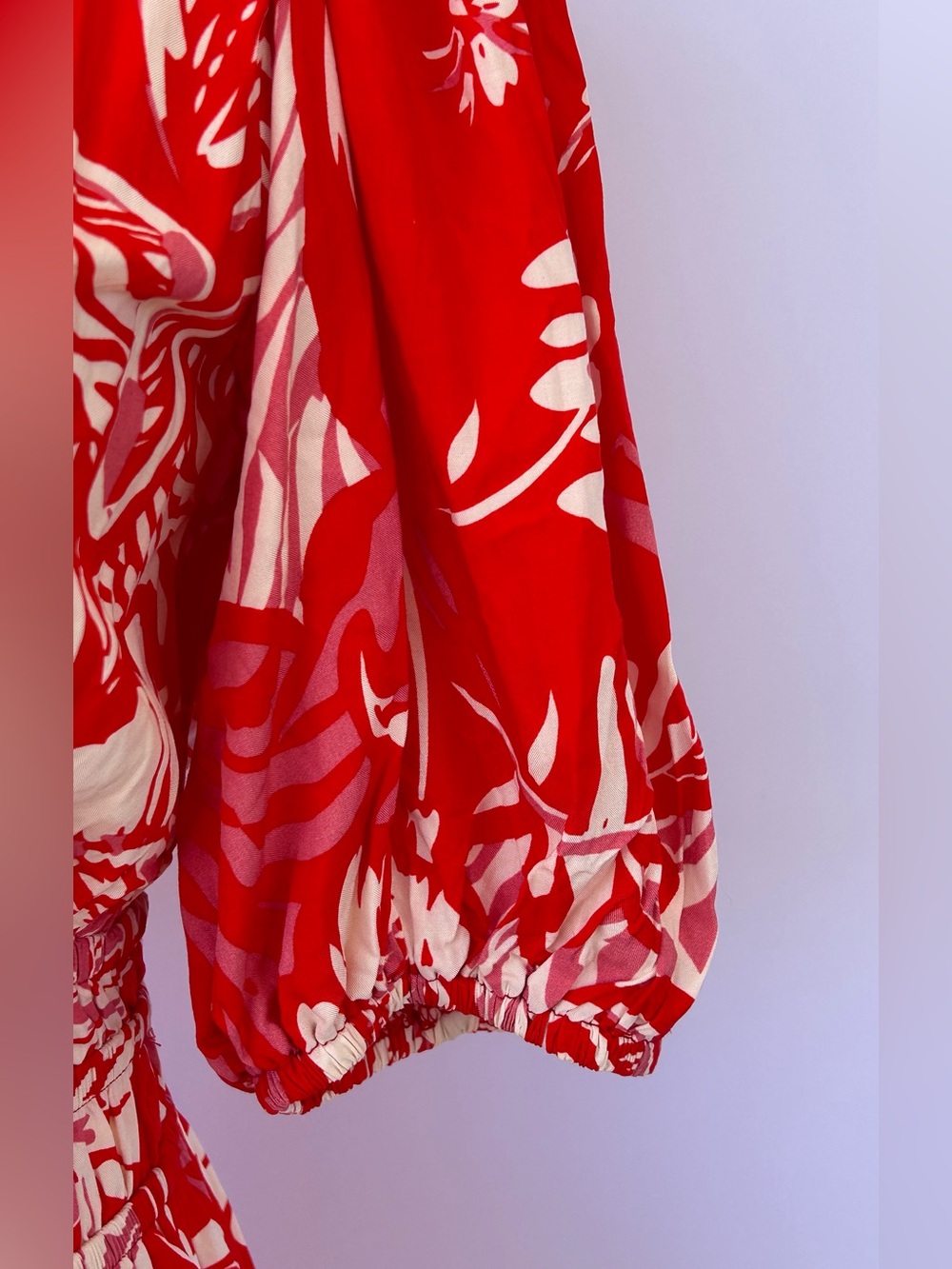 Abel the Label Anthropologie Boho Floral Pouf Sleeve Dress Smocked‎ Waist Small - Picture 3 of 10